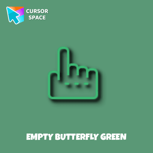 Empty Butterfly Green pointer cursor